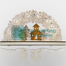 Деревянная фигурка с подсветкой 