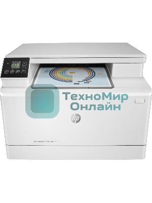 МФУ лазерное HP Color LaserJet Pro MFP M182n (7KW54A), A4, цветной, печ. до 16 стр/мин., 600 x 600 dpi (печать) 1200x1200dpi (скан.), USB, RJ-45, Air Print, Mopria