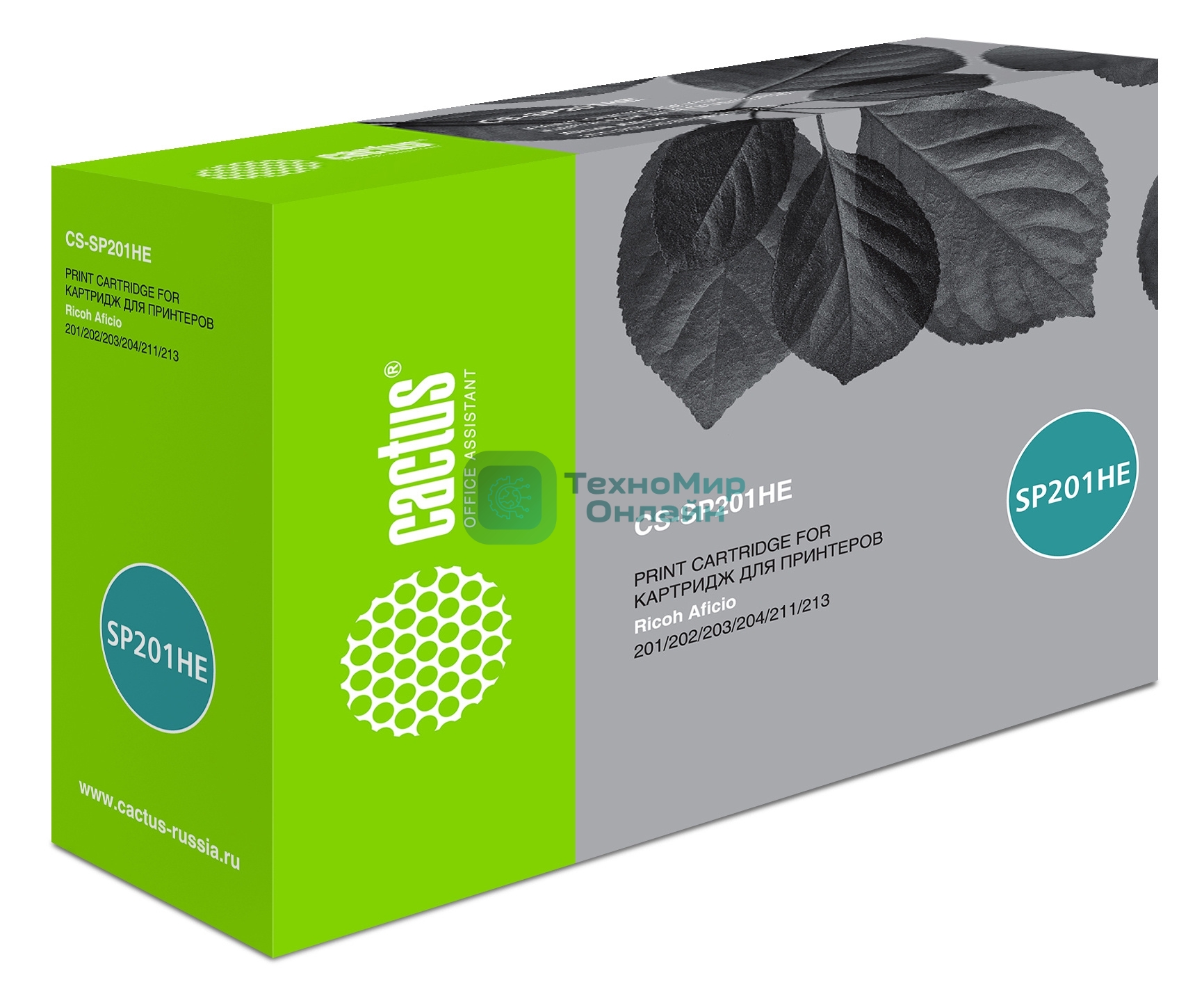 Картридж лазерный Cactus CS-SP201HE черный (2600 стр.) для Ricoh SP 201/203/211/213