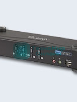 Переключатель KVM ATEN CS1784A-AT-G KVM+Audio+USB 2.0, 1 user USB+DVI => 4 cpu USB+DVI, со шнурами USB 4х1.8м., 2560x1600 60Hz DVI-D Dual Link/2048x
