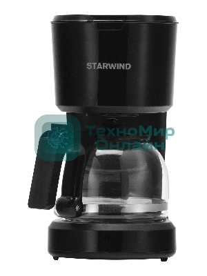 Кофеварка капельная Starwind STD0610 черный, исп. кофе - молотый, 0.6 л, 600 Вт.