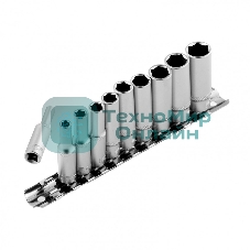 Набор удлиненных торцевых головок Stels 1/4