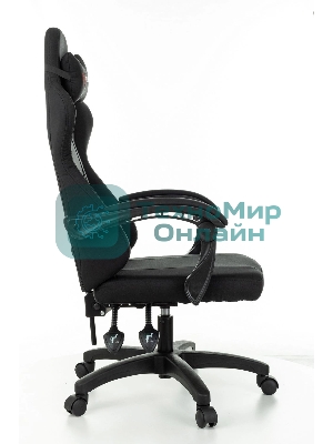 Кресло Zombie Rudger черный, экокожа, 120 кг, механизм качания