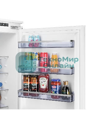 Встраиваемый холодильник Maunfeld MBF193SLFWGR Inverter белый двухкамерный 229/76 л морозилка снизу