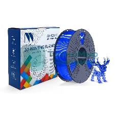 Филамент NVPrint PLA Transparent Blue для 3D печати диаметр 1.75мм длина 330 метров масса 1 кг