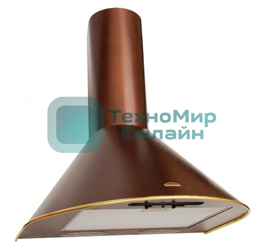 Вытяжка каминная Elikor Эпсилон 60П-430-П3Л медный антик/золотистый, 60 см, 430 куб. м/ч, 54 дБ