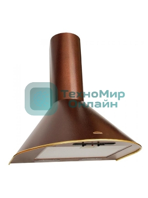 Вытяжка каминная Elikor Эпсилон 60П-430-П3Л медный антик/золотистый, 60 см, 430 куб. м/ч, 54 дБ