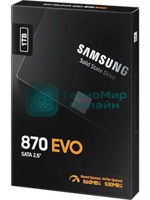 Накопитель SSD Samsung 870 EVO, 1Tb, SATA III, 2.5