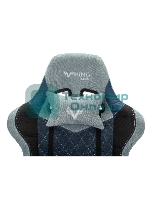 Кресло Бюрократ VIKING 7 KNIGHT BL FABRIC синий, ткань, 120 кг, механизм качания