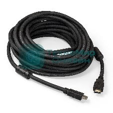 Кабель HDMI Exegate EX287726RUS EX-CC-HDMI2-10.0F (19M/19M, v2.0, 10м, 4K UHD, Ethernet, ферритовые кольца, позолоченные контакты)