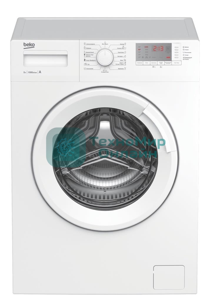 Стиральная машина Beko WRS5512BWW белый, загрузка фронтальная 5 кг, 1000 об/мин., класс: А