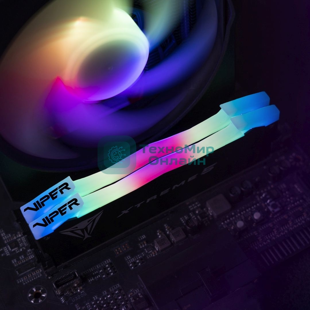 Оперативная память Patriot Viper Xtreme 5, DDR5, 48GB (2x24GB), 8000MHz, CL38, DIMM, с радиаторами, RGB, черный