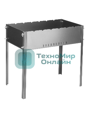 Мангал Palisad Camping на барашках 500х305х500 мм, сталь 1,2 мм