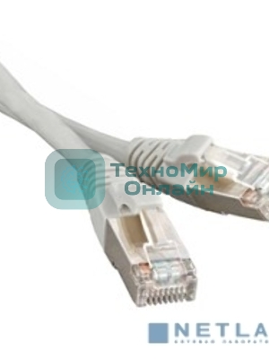 Патч-корд Hyperline PC-LPM-STP-RJ45-RJ45-C6a-5M-LSZH-GY Патч-корд FTP, Cat.6a, LSZH, 5 м, серый