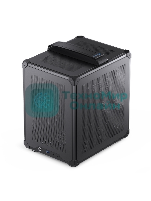 Компьютерный корпус JONSBO C6-ITX Black ITX без БП, боковая панель из закаленного стекла, mini-ITX, черный