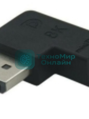 Удлинитель Displayport угловой папа на Mini Displayport мама