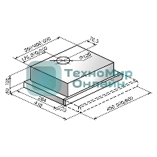 Вытяжка встраиваемая Elikor Интегра 45П-400-В2Л белый/нержавеющая сталь, 45 см, 400 куб. м/ч, 55 дБ