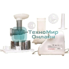 Мясорубка электрическая Белвар КЭМ-36/220-4-30 белый, 1000 Вт, 0.6 кг/мин, реверс, защита от перегрузки, насадки - 5