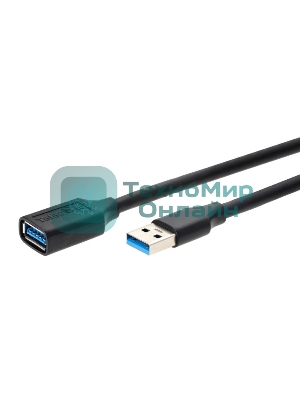 Кабель удлинительный USB3.0 Am-Af 1m Telecom черный (TUS708-1M)