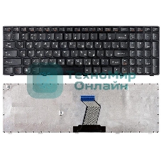Клавиатура для ноутбука Lenovo IdeaPad B570 B580 V570 Z570 Z575 B590 черная с черной рамкой