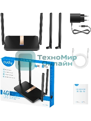 Маршрутизатор Cudy LT500D AC1200 Wi-Fi cat. 4 черный