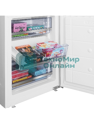 Встраиваемый холодильник Maunfeld MBF193SLFWGR Inverter белый двухкамерный 229/76 л морозилка снизу