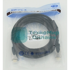 Кабель HDMI Ver.1.4 Gray jack HDMI(19pin)/HDMI(19pin) (5м) феррит.кольца позолоченные контакты