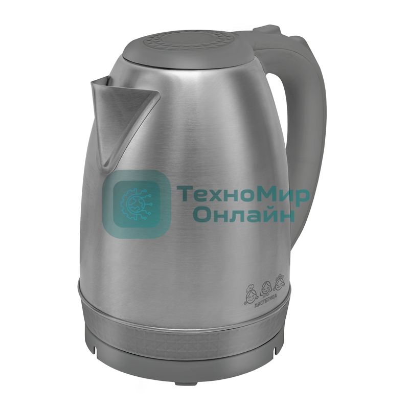 Чайник электрический Мастерица EK-1801М, дымчатый, 1,8л, нержавейка
