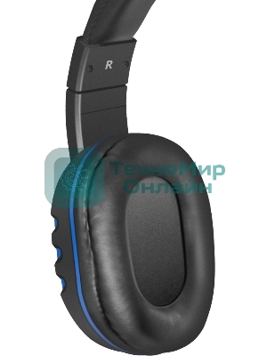 Гарнитура Defender Warhead G-160 чёрный/синий, проводная