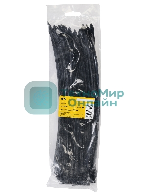 Хомут кабельный 4.8х300 нейл. черный (уп. 100 шт) IEK UHH32-D048-300-100