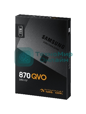 Накопитель SSD Samsung 870 QVO, 1Tb, SATA III, 2.5