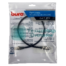 Патч-корд Buro STP 4 пары cat.7 CCA molded 0.5м черный RJ-45 (m)-RJ-45 (m)