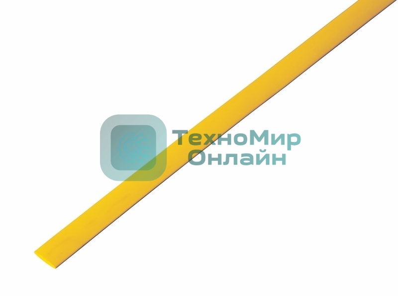 Трубка термоусаживаемая PROconnect ТУТ 5,0/2,5мм, желтая, упаковка 50 шт. по 1м,