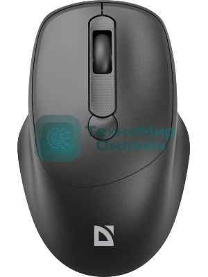 Мышь беспроводная Defender Feam MM-296 черный, 1600 dpi, радиоканал, USB, кнопки - 4