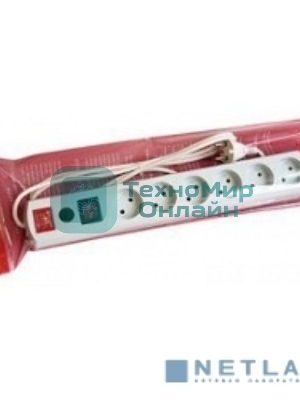 Сетевой фильтр Most LR 1.7м (6 розеток) белый (коробка)