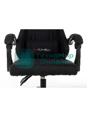 Кресло Zombie Rudger черный, экокожа, 120 кг, механизм качания