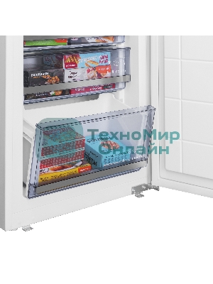 Встраиваемый холодильник Maunfeld MBF193SLFWGR Inverter белый двухкамерный 229/76 л морозилка снизу