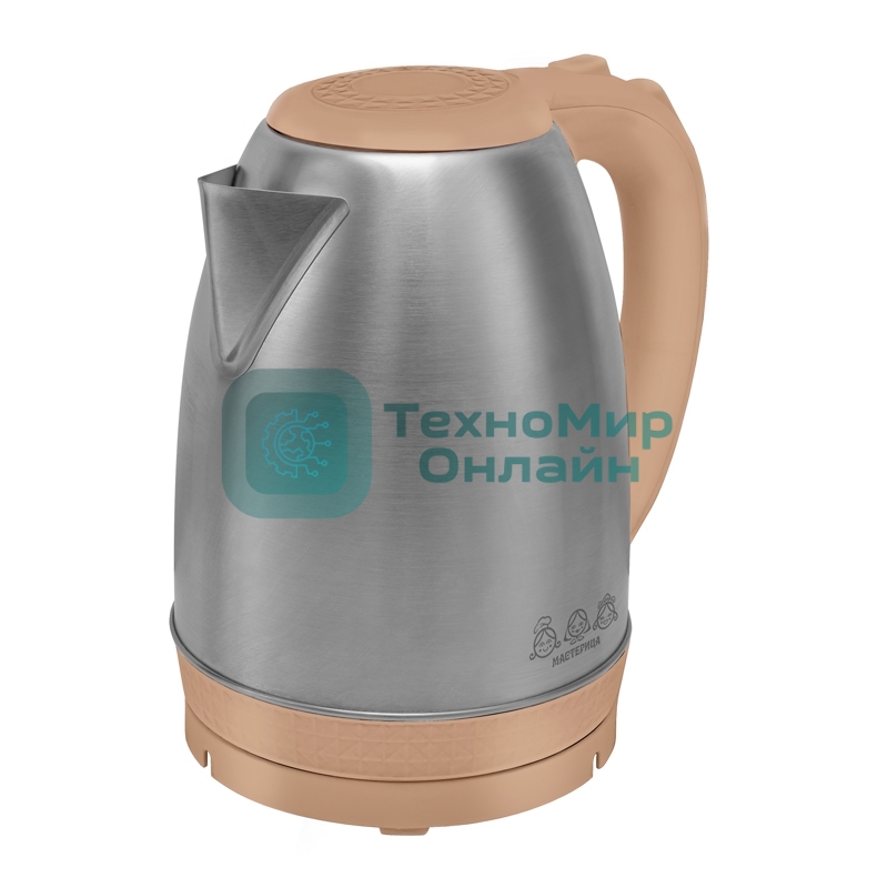 Чайник электрический Мастерица EK-1801М, капучино, 1.8 л, нержавейка