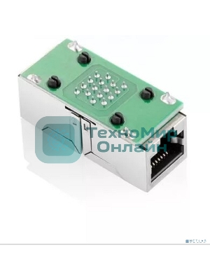 Модуль RJ-45 (F) <->RJ-45(F),FTP, проходной, ABS пластик, черный, cat.5e VCOM CT251S