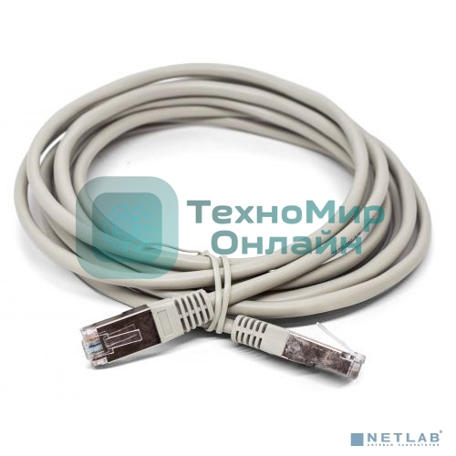 Кабель патч-корд, Filum FL-F5-3M F/UTP 5e cat. 3м, 26AWG(7x0.16 мм), омедненный алюминий (CCA), PVC, серый