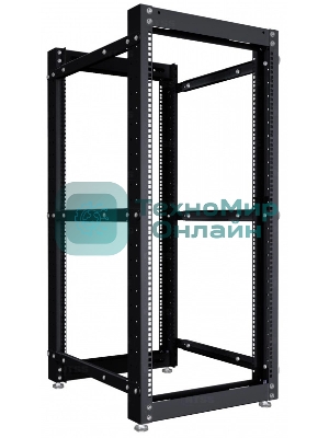 Стойка двухрамная NTSS NTSS-2POR24U/600-1000-BL 24U 550 мм x 1000 мм 600 кг черный