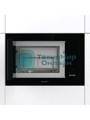 Встраиваемая микроволновая печь GORENJE BM235G1SYB черный 23 л, 900 Вт, переключатели - поворотный механизм/сенсор