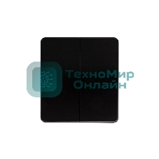 Выключатель Kranz ROUND 2 кл проходной (переключатель) 10А с/у оникс