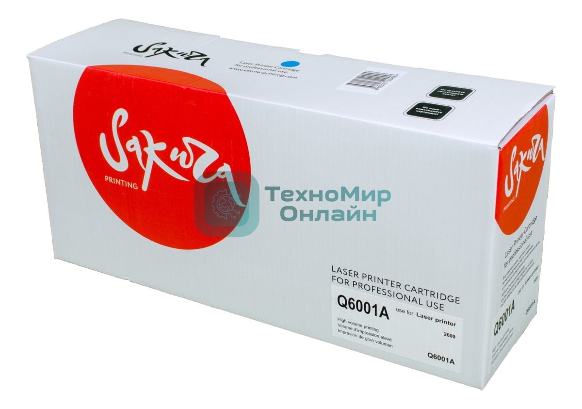 Картридж лазерный Sakura Q6001A для LaserJet 1600/2600n/2605/2605dn/2605dtn/CM1015MFP/CM1017MFP, синий, 2000 к.