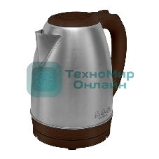 Чайник электрический Мастерица EK-1801М, шоколад, 1,8л, нержавейка