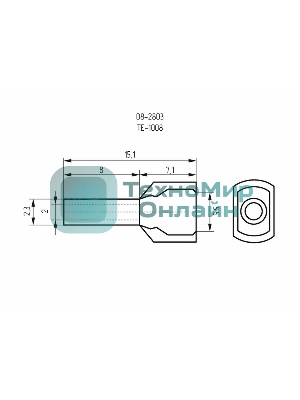 Наконечник штыревой втулочный изолированный Rexant F-8 мм 2х1 мм² (НШВи(2) 1.0-8/НГи2 1,0-8) красный