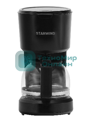 Кофеварка капельная Starwind STD0610 черный, исп. кофе - молотый, 0.6 л, 600 Вт.