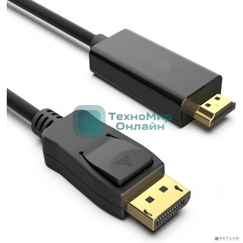 Кабель DP KS-is KS-744-1.8 20M HDMI 19M 4K экран.1.8м