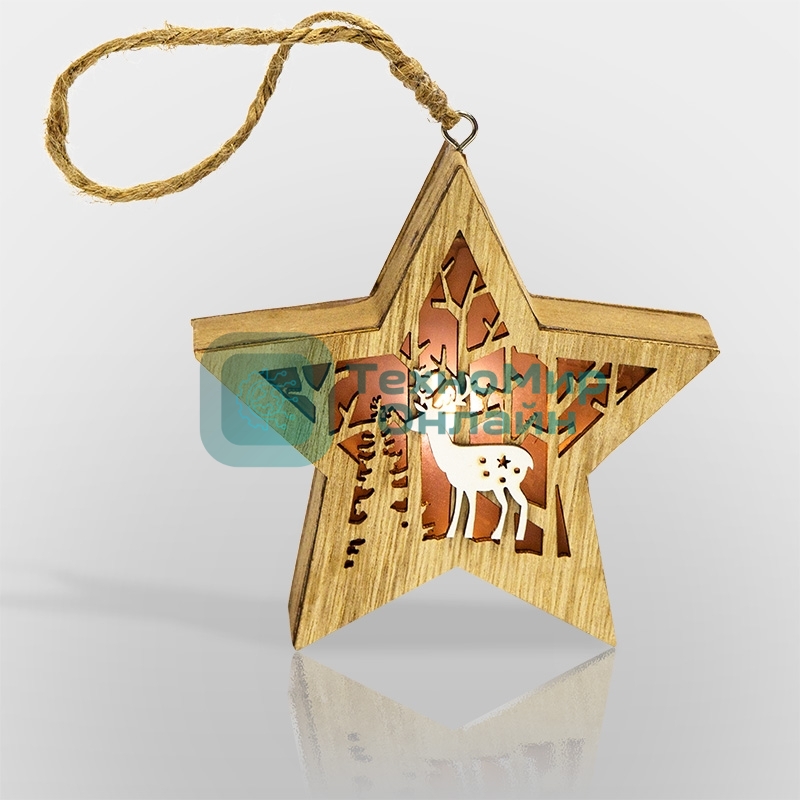 Деревянная фигурка Neon-night с подсветкой 