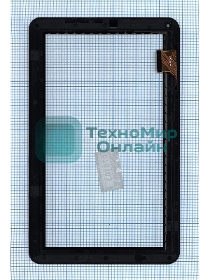 Сенсорное стекло (тачскрин) для Irbis TZ100. черное с рамкой